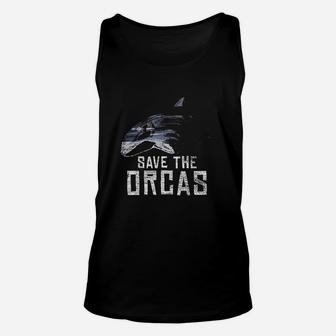 Vintage Earth Day Save The Orcas Unisex Tank Top - Seseable