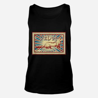 Vintage Ferret Owner Japanese Character Unisex Tank Top - Seseable