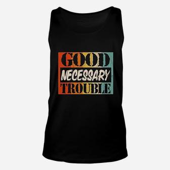Vintage Get In Trouble Good Trouble Necessary Unisex Tank Top - Seseable