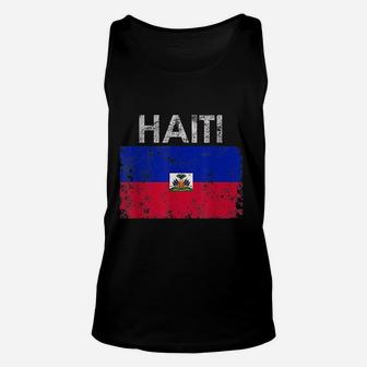 Vintage Haiti Haitian Flag Pride Gift Unisex Tank Top - Seseable