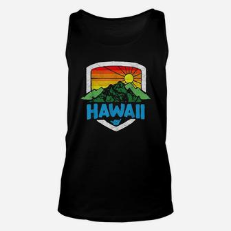 Vintage Hawaii Rainbow Sun Unisex Tank Top - Seseable
