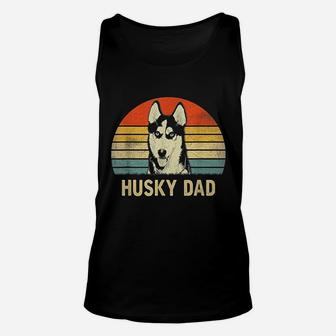 Vintage Husky Dad Fathers Day Unisex Tank Top - Seseable