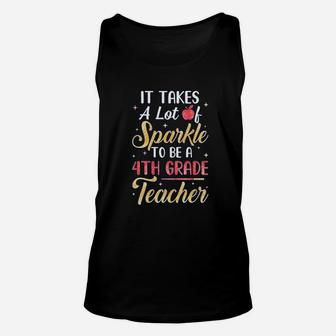 Vintage It Takes Lots Of Sparkle To Be A 4th Grade Teacher Unisex Tank Top - Seseable