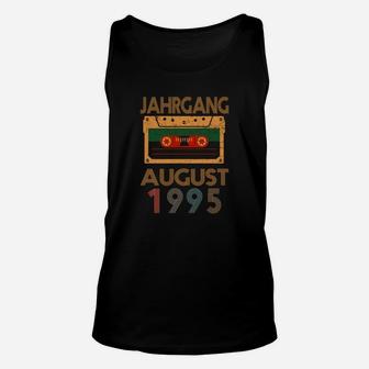 Vintage Kassettentape 1995 Geburtstag Unisex TankTop, Retro Look für August - Seseable
