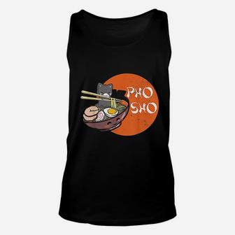Vintage Kawaii Cat Pho Sho Vietnamese Bowl Ramen Noodle Unisex Tank Top - Seseable