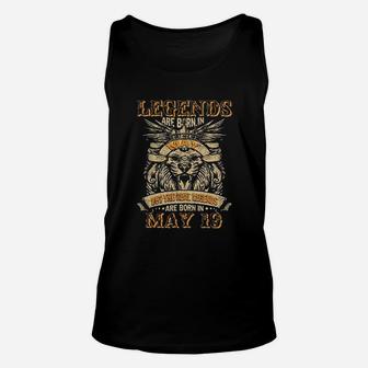 Vintage Legends Are Born In May But The Real Legends Are Born On May 19 Birthday Celebration Men Unisex Tank Top - Seseable