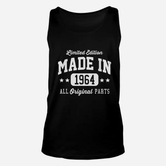 Vintage Made In 1964 Original Parts Dark Unisex Tank Top - Seseable