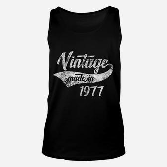 Vintage Made In 1977 Birth Year 1970s Unisex Tank Top - Seseable