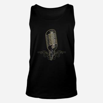 Vintage Microphone For Music Lovers Unisex Tank Top | Seseable UK