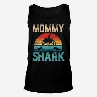 Vintage Mommy Shark Mommy Gift Halloween Christmas Unisex Tank Top - Seseable