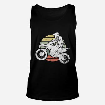 Vintage Motocross Dirt Bike Retro Silhouette Cool Gift Unisex Tank Top - Seseable