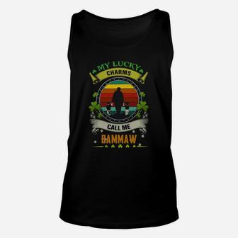 Vintage My Lucky Charms Call Me Bammaw St Patricks Day Shamrock Best Gift For Grandmothers Unisex Tank Top - Seseable