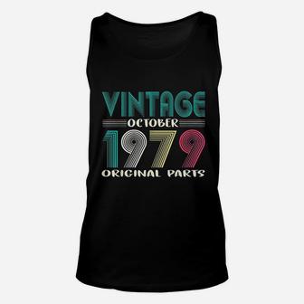 Vintage October Born In 1979 42nd Gifts Birthday Unisex Tank Top - Seseable