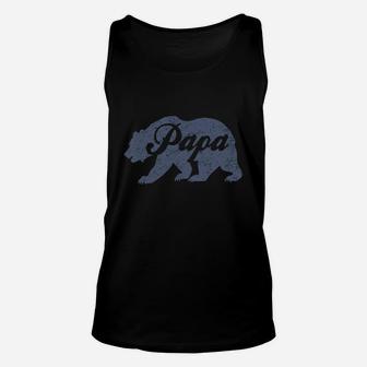 Vintage Papa Bear Father's Day Gift Unisex Tank Top - Seseable