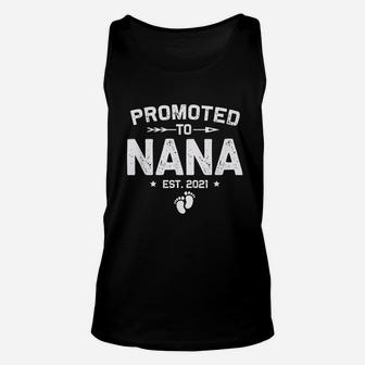 Vintage Promoted To Nana Est 2021 New Mom Gifts Unisex Tank Top - Seseable