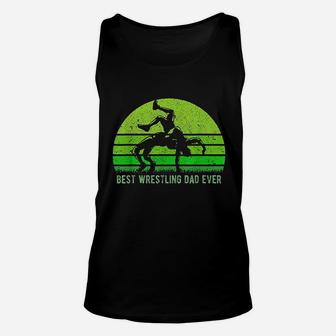 Vintage Retro Best Wrestling Dad Ever Funny Father Day Unisex Tank Top - Seseable