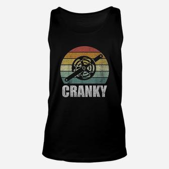 Vintage Retro Bicycle Cranky Gifts For Cycling Lovers Cranky Unisex Tank Top - Seseable