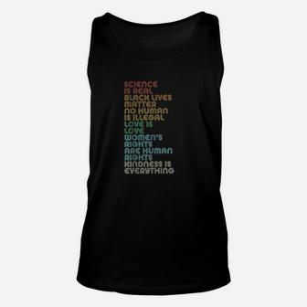 Vintage Retro Science Is Real Blm Unisex Tank Top - Seseable