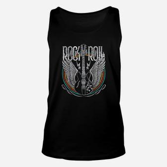 Vintage Retro Style 80s Rock Roll Music Guitar Wings Unisex Tank Top - Seseable