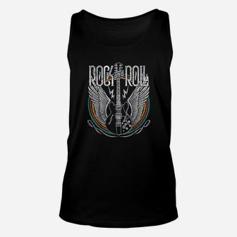 Vintage Retro Style 80s Rock Roll Music Guitar Wings Unisex Tank Top | Seseable UK