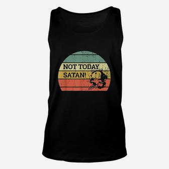 Vintage Retro Sunset Funny Not Today Unisex Tank Top - Seseable
