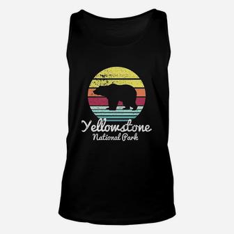 Vintage Retro Yellowstone National Park Wy Bear Unisex Tank Top | Seseable CA