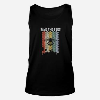 Vintage Save The Bees Retro Style Climate Change Unisex Tank Top - Seseable