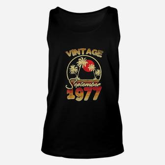 Vintage Sept 1977 Classic 44th Birthday Vacation Gift Unisex Tank Top - Seseable
