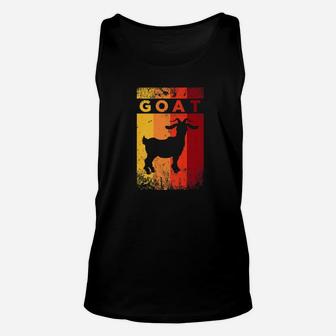 Vintage Style Goat Silhouette Funny Goat Lover Gift Unisex Tank Top - Seseable