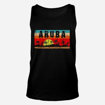 Vintage Tropical Aruba Unisex Tank Top - Seseable