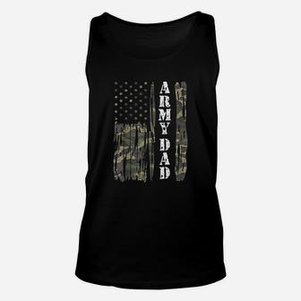 Vintage Us Flag Army Dad Veteran Father Fathers Day Gift Unisex Tank Top - Seseable