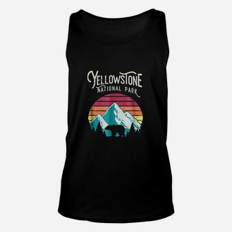 Vintage Yellowstone National Park Mountain Bear Unisex Tank Top | Seseable CA