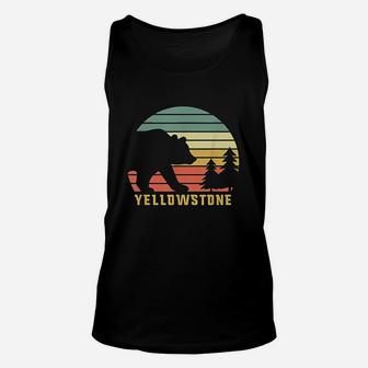 Vintage Yellowstone National Park Retro Bear Souvenir Gift Unisex Tank Top | Seseable CA