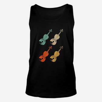 Violin Music Teacher Vintage Unisex Tank Top | Seseable UK