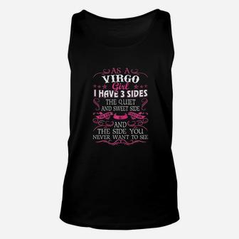 Virgo Girl I Have 3 Sides Gift Virgo Girl Unisex Tank Top - Seseable