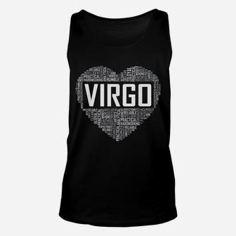 Virgo Zodiac Traits Horoscope Astrology Sign Gift Heart Unisex Tank Top - Seseable