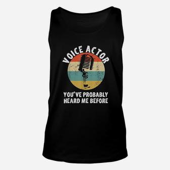 Voice Actor Vintage Microphone Voice Over Artist Gift Unisex Tank Top - Seseable