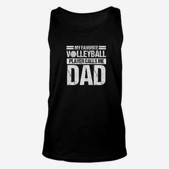 Volleyball Player Calls Dad Shirt Fathers Day Gift From Son Unisex Tank Top - Seseable