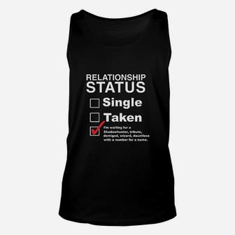 Waiting For Shadowhunter Relationship Status Unisex Tank Top - Seseable