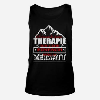 Wanderlust Bergliebhaber Unisex TankTop mit Zermatt Spruch - Seseable