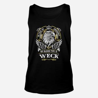 Weck In Case Of Emergency My Blood Type Is Weck -weck T Shirt Weck Hoodie Weck Family Weck Tee Weck Name Weck Lifestyle Weck Shirt Weck Names Unisex Tank Top - Seseable