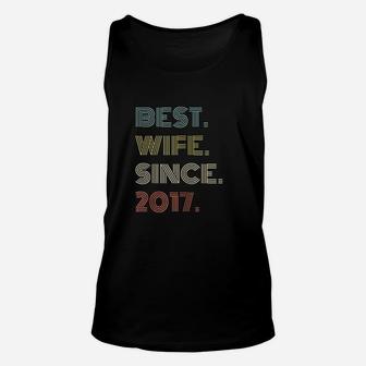 Wedding Anniversary Gift Best Wife Since 2017 Unisex Tank Top | Seseable FR