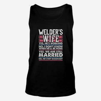 Wedding Anniversary Gifts For Her Still Married Welder Wife Unisex Tank Top - Seseable
