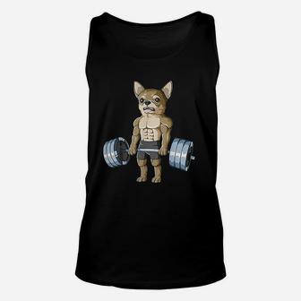 Weightlifting Chihuahua Deadlifting Chihuahua Powerlifting Unisex Tank Top - Seseable
