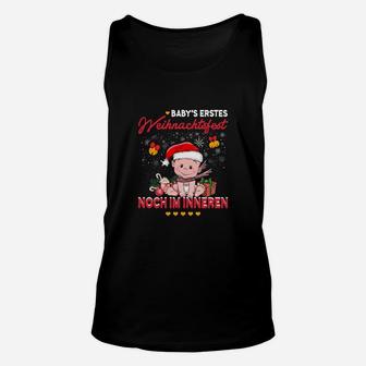 Weihnachts-Schwangerschafts-Unisex TankTop, Babys erstes Fest im Mutterleib - Seseable