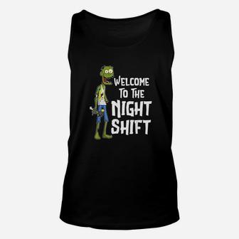 Welcome To The Night Shift Halloween Unisex Tank Top - Seseable