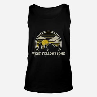 West Yellowstone Montana Mt Vintage Hiking Mountains Unisex Tank Top | Seseable CA