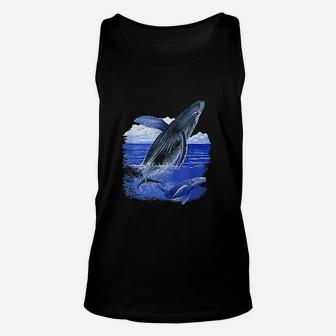 Whale With Baby Whale Sea Life Ocean Water Gift Unisex Tank Top - Seseable