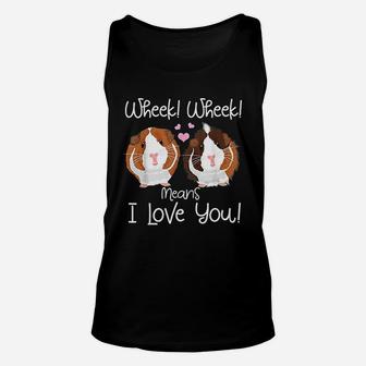 Wheek I Love You Guinea Pig Clothes Cavy Gift Guinea Pig Unisex Tank Top - Seseable