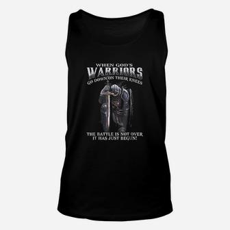When God Is Warriors Go Down On Their Knees Unisex Tank Top - Seseable